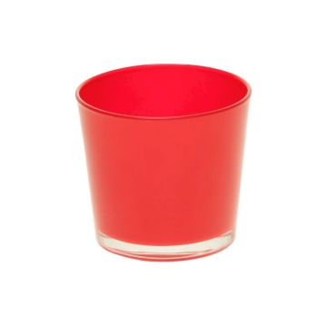 Maxi Teelichtglas ALENA, rot, 9cm, Ø10cm