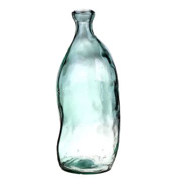 Unförmige Dekoflasche WINNY aus Glas, recycelt, klar-blau, 35cm, Ø14,5cm