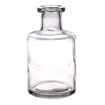 Flaschenvase BARTOLOMEA aus Glas, klar, 11,8cm, Ø6,8cm