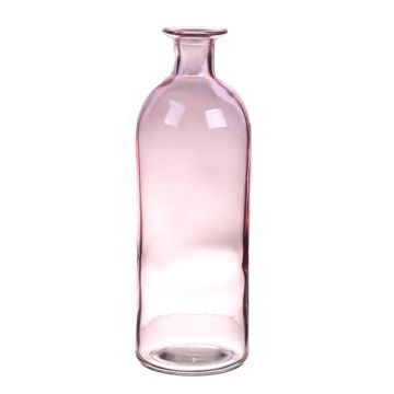 Flaschenvase ARANCHA aus Glas, rosa-klar, 20,3cm, Ø7cm