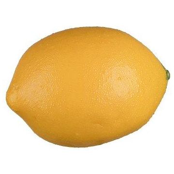 Deko Obst Zitrone KUNFER, gelb, 8,5cm, Ø5,5cm