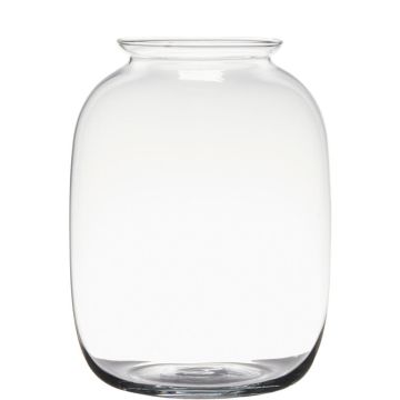 Bauchige Glas Vase NARUMOL, klar, 25cm, Ø19cm