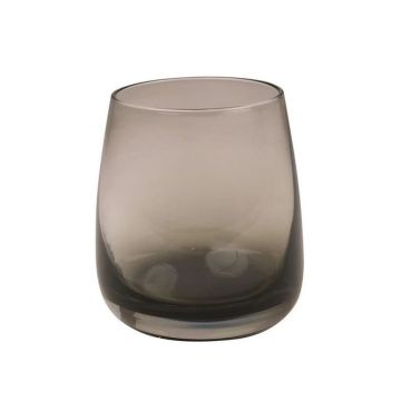 Wasserglas EDELMIRA, grau-klar, 9,5cm, Ø8,5cm