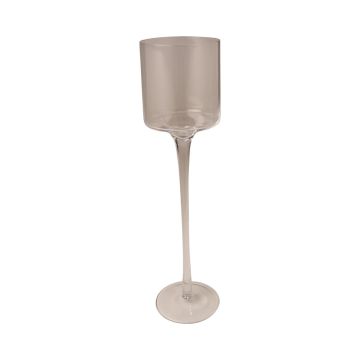 Teelichtglas JOANA auf Fuß, klar, 35cm, Ø9cm
