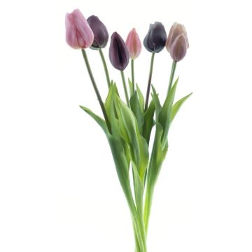 Kunst Tulpenstrauß Mix LONA, mauve-violett, 45cm, Ø20cm
