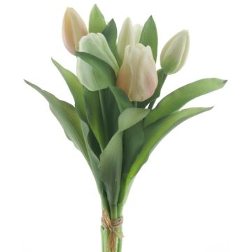 Kunst Tulpenstrauß Mix LONA, gelb-creme-grün, 30cm, Ø20cm