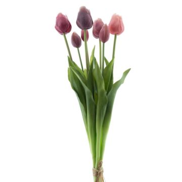 Kunst Tulpenstrauß Mix LONA, rosa-mauve, 45cm, Ø20cm