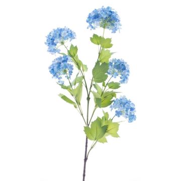 Künstlicher Zweig Schneeball THENOS, blau, 90cm