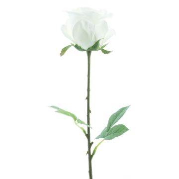 Samt Rose RUYUN, weiß, 45cm