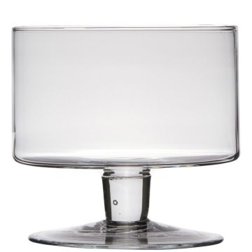 Glasschale CORIE EARTH auf Standfuß, klar, 18cm, Ø19cm