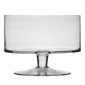 Glasschale CORIE EARTH auf Standfuß, klar, 18cm, Ø24cm