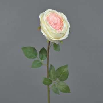 Rose künstlich THYRI, creme-rosa, 65cm, Ø10cm