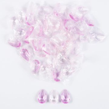 Acryl Dekosteine Anhänger LUVANA, Diamant, 48 Stück, pink-rosa-zartrosa, 4cm