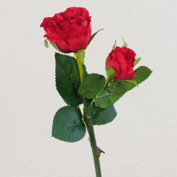 Samt Rose QUEENIE, rot, 30cm, Ø3-5cm