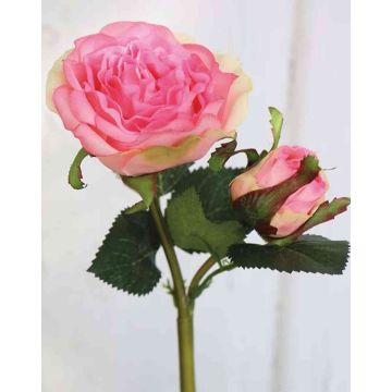 Samt Rose QUEENIE, rosa, 30cm, Ø3-5cm
