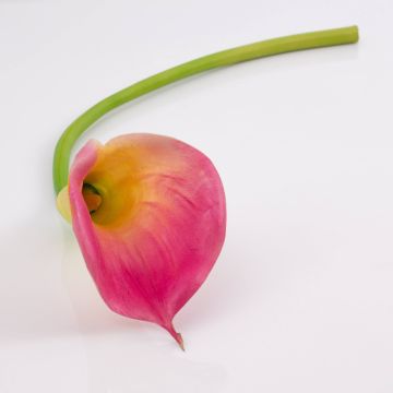 Textilblume Calla TERESA, pink-gelb, 70cm, 10x18cm