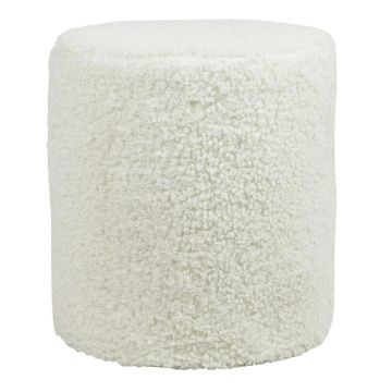 Teddy Hocker MILLE, weiß, 45cm, Ø40cm