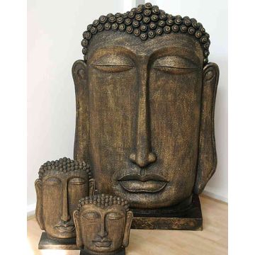 Buddha Kopf YUVA, bronze, 79x37x120cm