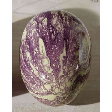 Osterei DUKI mit Aufhängefaden, violett, 12cm