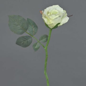 Kunst Rose ELLI, creme-weiß, 30cm, Ø6,5cm