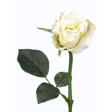 Kunst Rose ELLI, creme-weiß, 30cm, Ø6cm
