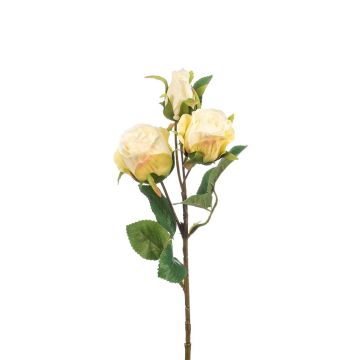 Künstlicher Zweig Rose FREYDE, creme, 45cm, Ø4-5cm