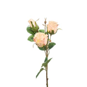 Künstlicher Zweig Rose FREYDE, hellrosa, 45cm, Ø4-5cm