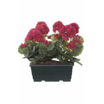 Kunst Geranien FLOREANA im Blumenkasten, 2 Stück, pink, 24x11x34cm