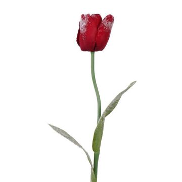 Künstliche Tulpe PILVI, geeist, rot, 65cm, Ø5cm