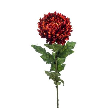 Künstliche Chrysantheme LAZO, orange-rot, 75cm