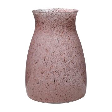 Glas Blumen Vase MAISIE, granit-rot, 20cm, Ø14cm