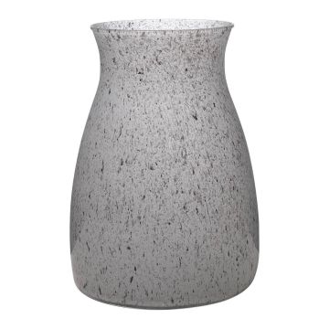 Glas Blumen Vase MAISIE, granit-grau, 20cm, Ø14cm