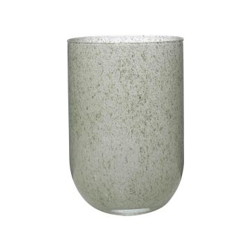 Glas Tisch Vase MARISA, granit-grün, 20cm, Ø14cm