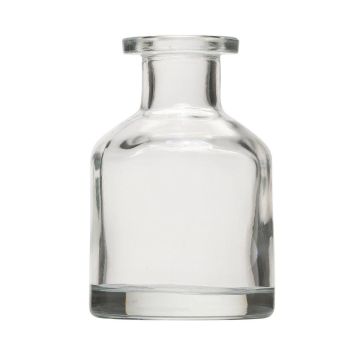 Dekoflasche COLUMBANO aus Glas, klar, 10cm, Ø6,8cm