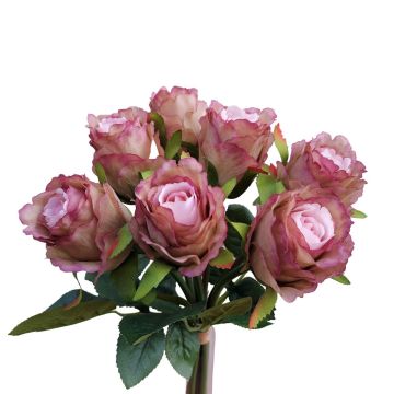 Künstlicher Rosenstrauß MURINET, violett-rosa, 35cm