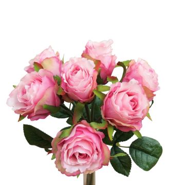Künstlicher Rosenstrauß MURINET, rosa-grün, 35cm