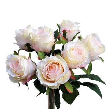 Künstlicher Rosenstrauß MURINET, creme-rosa, 35cm