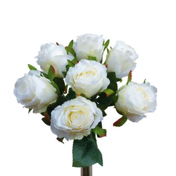 Künstlicher Rosenstrauß MURINET, weiß-creme, 35cm