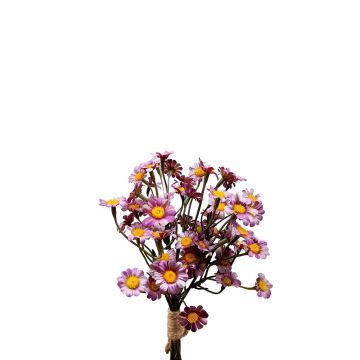 Textilblume Chrysanthemen Bund WEMKE, violett-creme, 35cm
