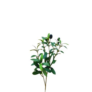 Plastik Oliven Zweig NARKADA mit Früchten, grün, 50cm