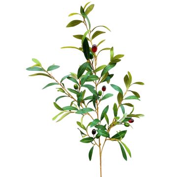 Plastik Oliven Zweig ROVUMA mit Früchten, grün, 95cm