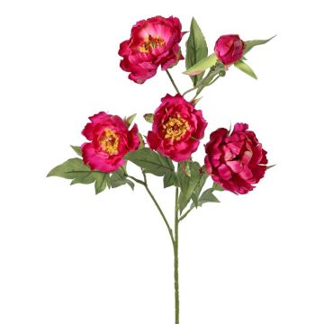 Künstlicher Zweig Pfingstrose LARDUAN, Eco Collection, pink, 60cm, Ø7cm