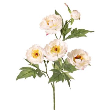 Künstlicher Zweig Pfingstrose LARDUAN, Eco Collection, zartrosa-weiß, 60cm, Ø7cm