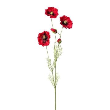 Kunstblumen Zweig Mohnblume TERNAS, rot, 90cm