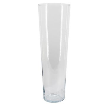 Bodenvase Konisch AMNA OCEAN aus Glas, klar, 57cm, Ø17cm