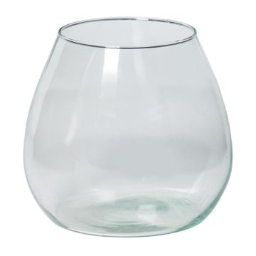 Kerzenhalter KESSIE aus Glas, klar, 15cm, Ø15cm