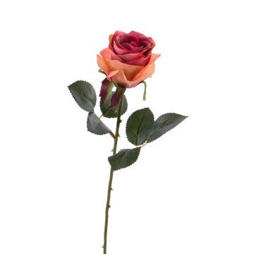 Kunstblume Rose SIMONY, lachs-rosa, 45cm, Ø8cm