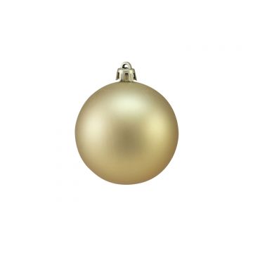 Weihnachtskugel REMONDA, 6 Stück, matt-gold, Ø7cm