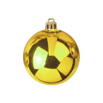 Weihnachtskugel TEODORA, 4 Stück, glänzend gold, Ø10cm