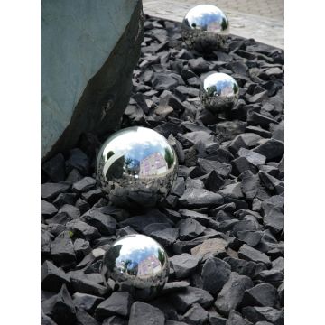 Weihnachtskugel TEODORA, glänzend silber, Ø30cm